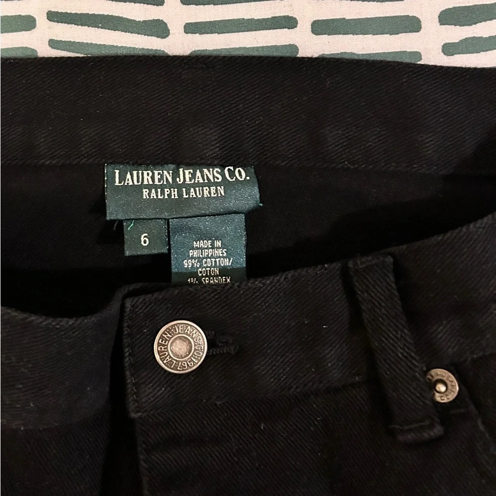 Lauren Jeans Co. Ralph Lauren Black Straight-Leg Jeans | Size 6